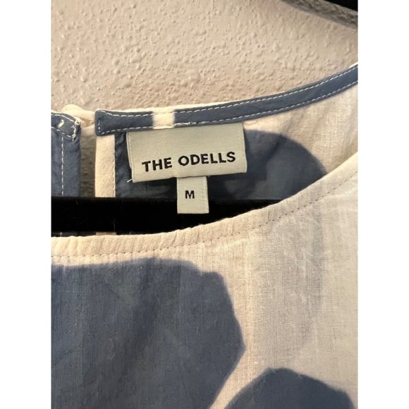 The Odells Maxi Seville Dress Cream Blue Cotton Washable - Picture 12 of 16